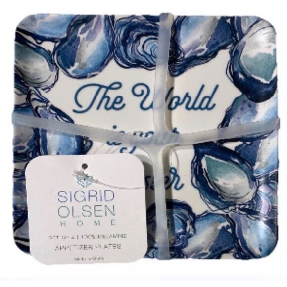 Sigrid Olsen Set of Four Appetizer Plates - Picture 3 of 4